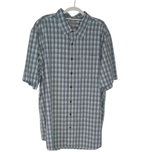 Carhartt Blue and White Casual Button Down Shirt